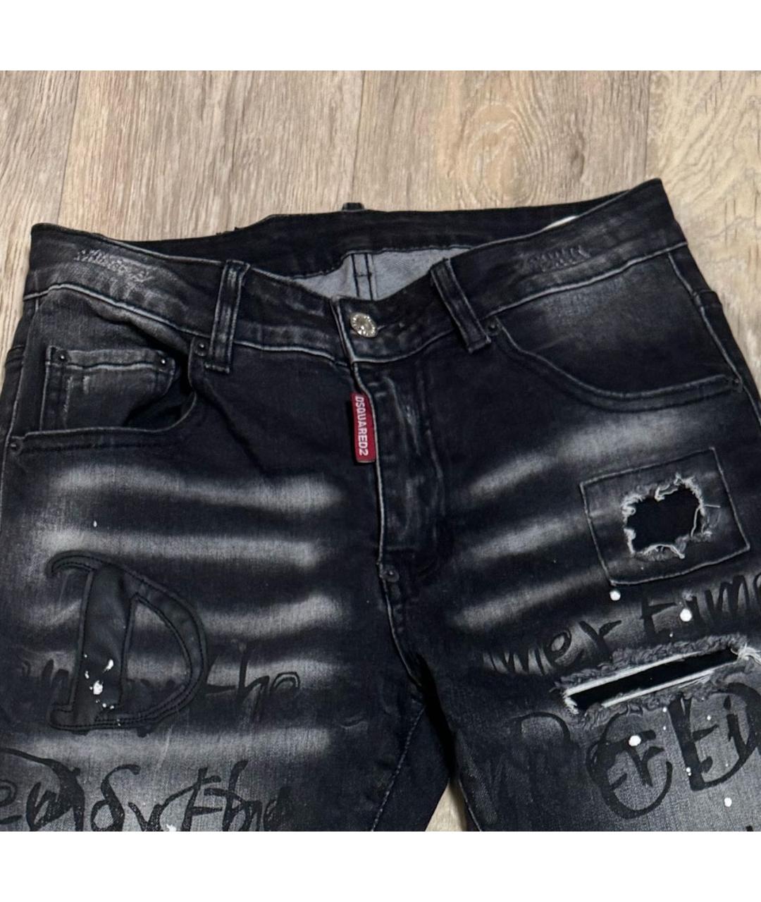 DSQUARED2 Антрацитовые джинсы скинни, фото 3