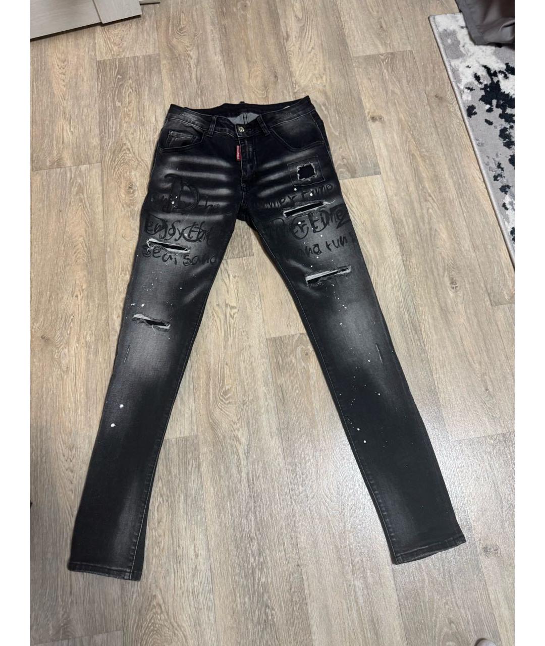 DSQUARED2 Антрацитовые джинсы скинни, фото 5