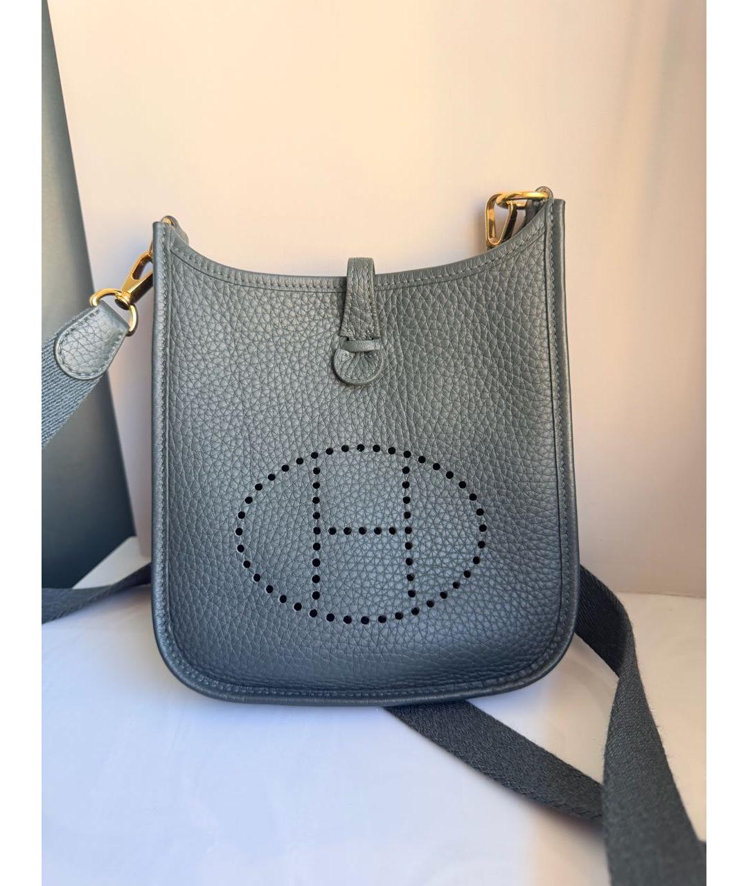 HERMES Зеленая кожаная сумка через плечо, фото 7