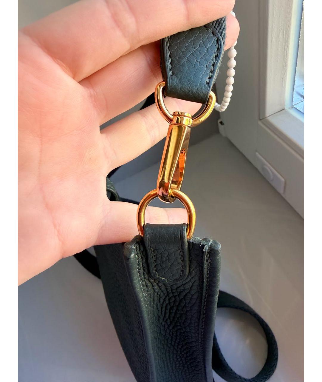 HERMES Зеленая кожаная сумка через плечо, фото 8