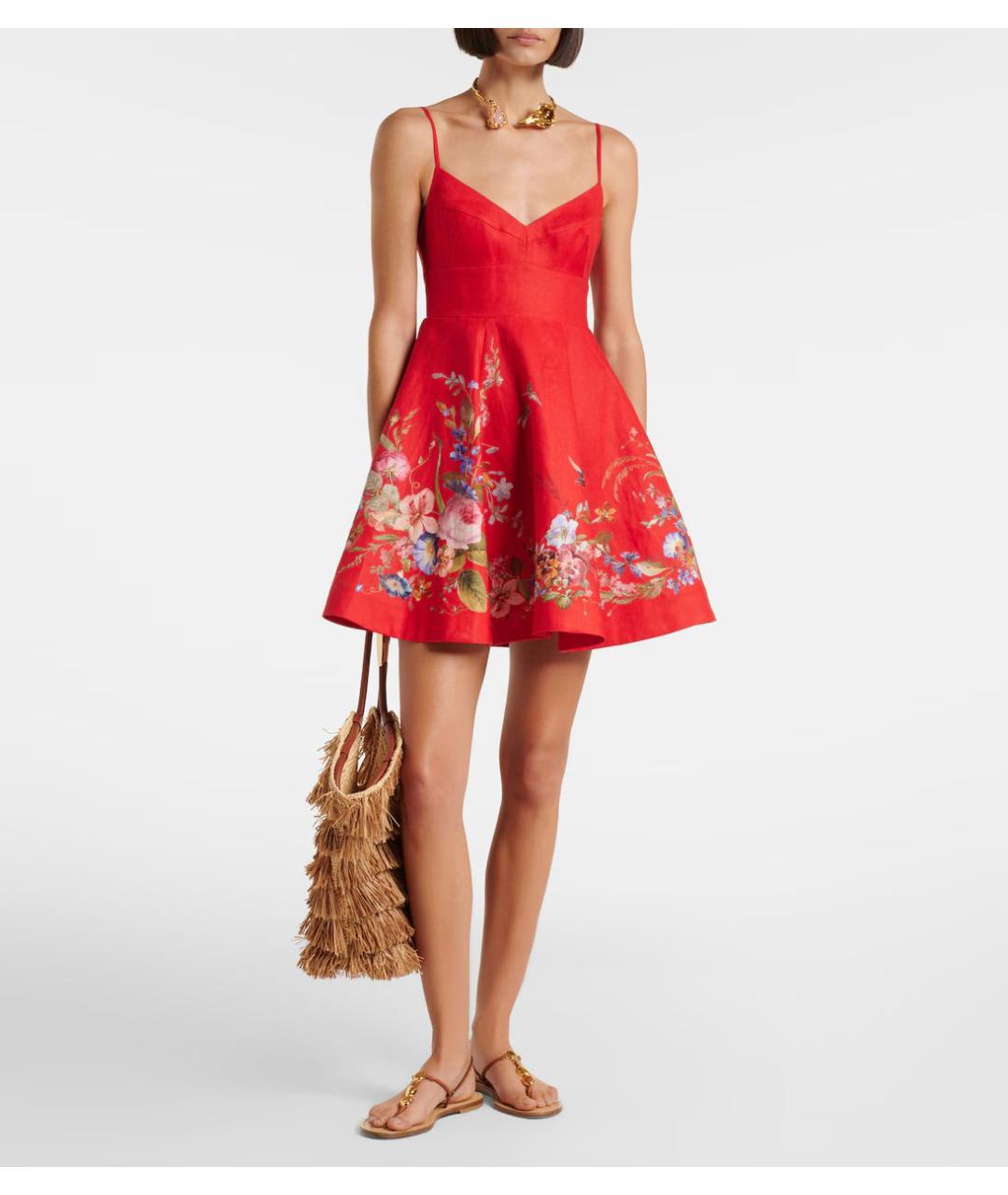 ZIMMERMANN Красное коктейльное платье, фото 2