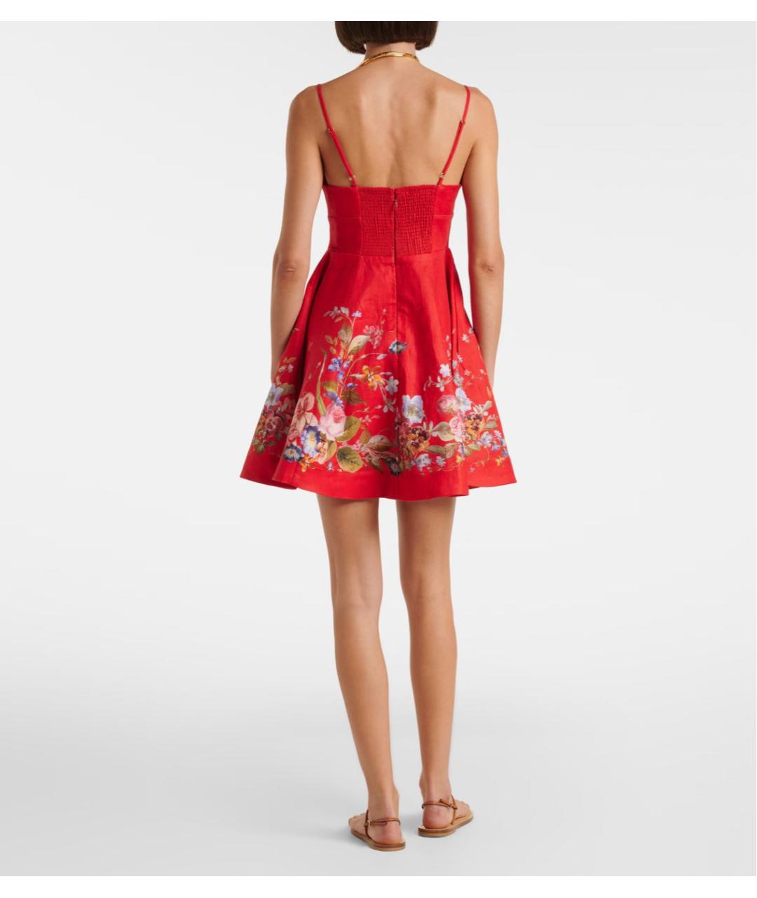 ZIMMERMANN Красное коктейльное платье, фото 3