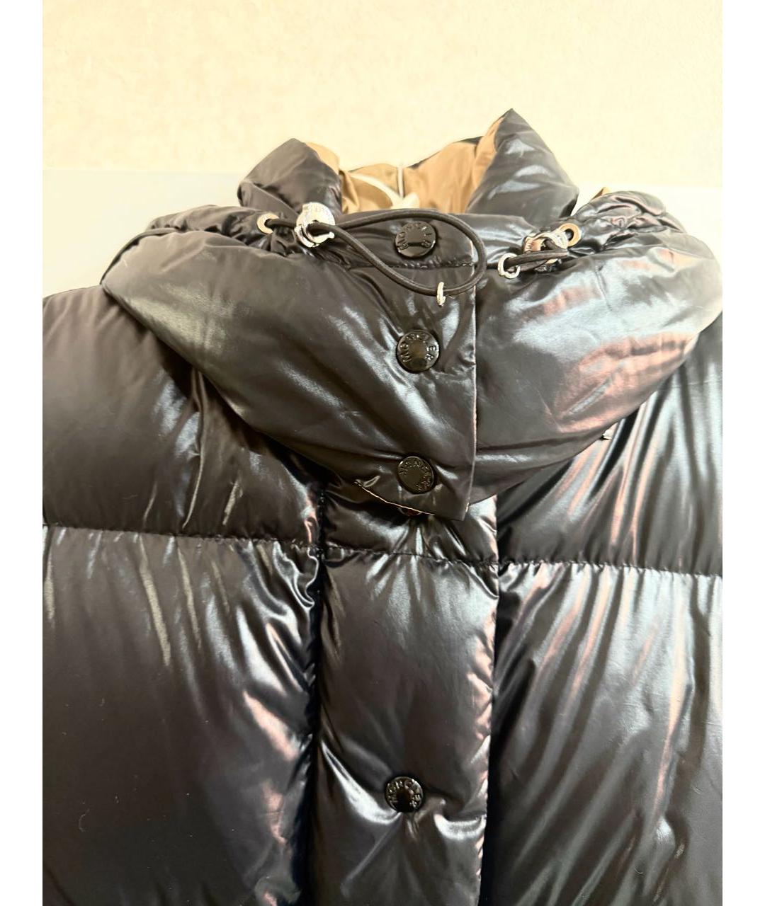 MONCLER Черный полиамидовый пуховик, фото 4