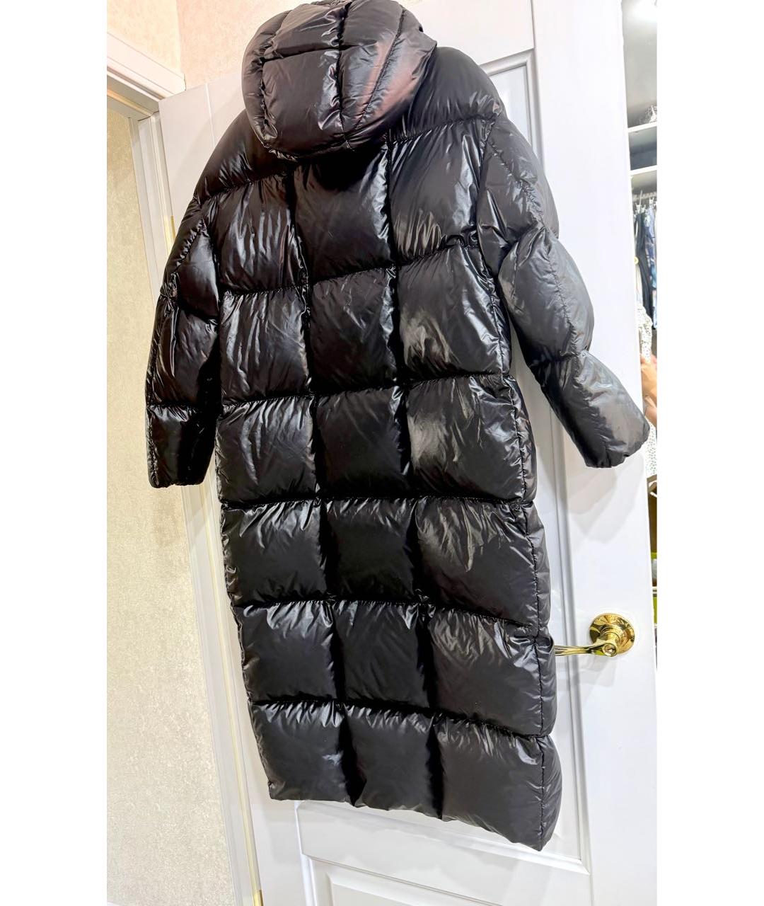 MONCLER Черный полиамидовый пуховик, фото 3