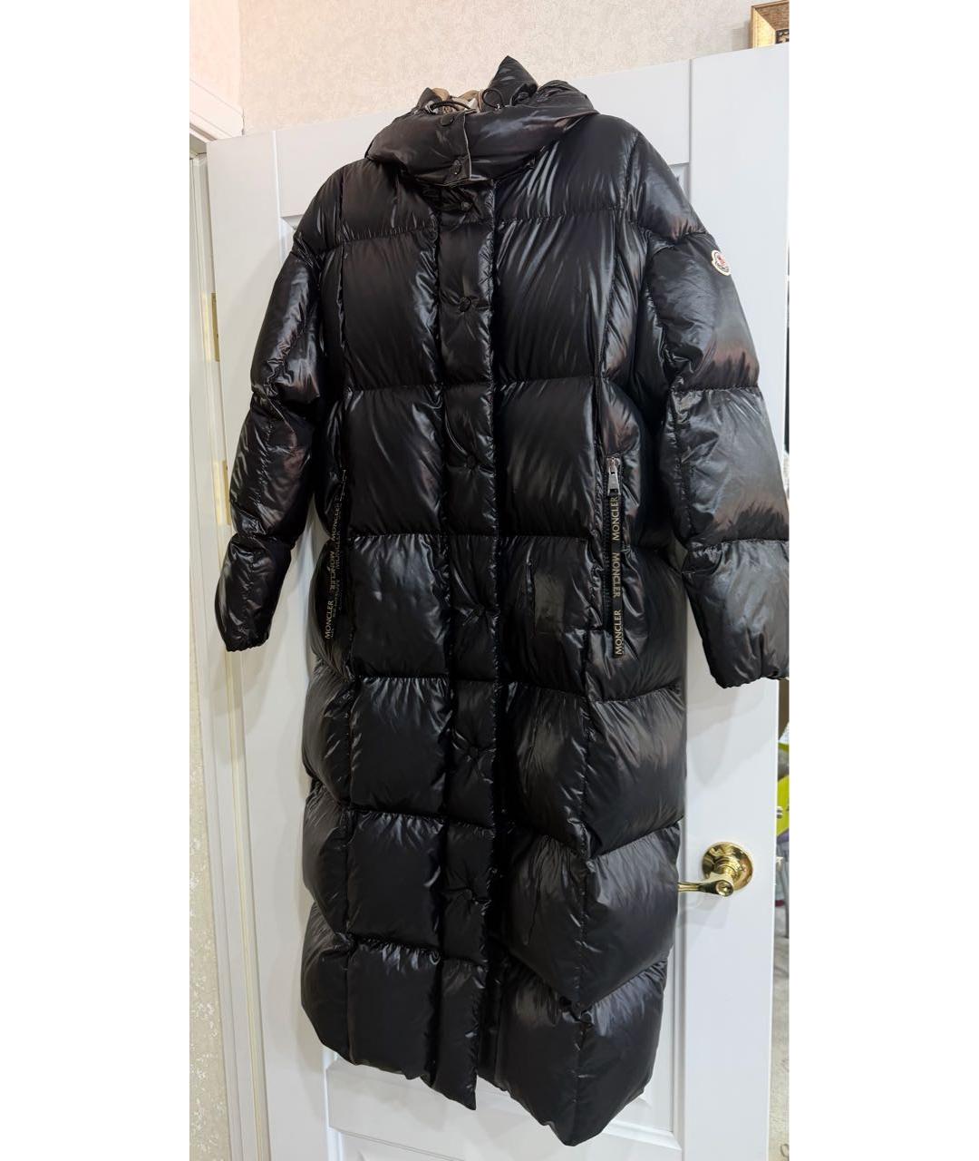 MONCLER Черный полиамидовый пуховик, фото 2