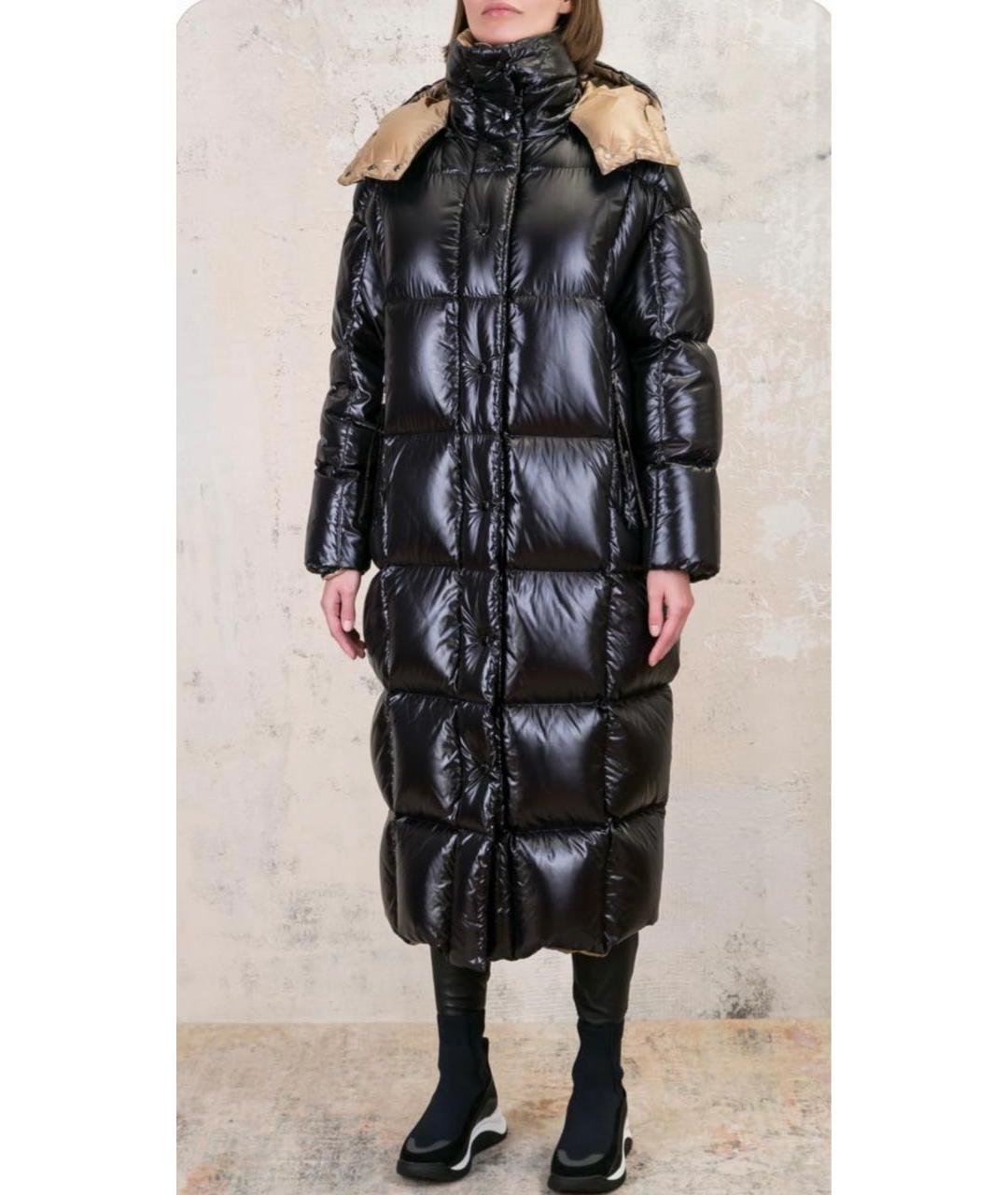 MONCLER Черный полиамидовый пуховик, фото 8