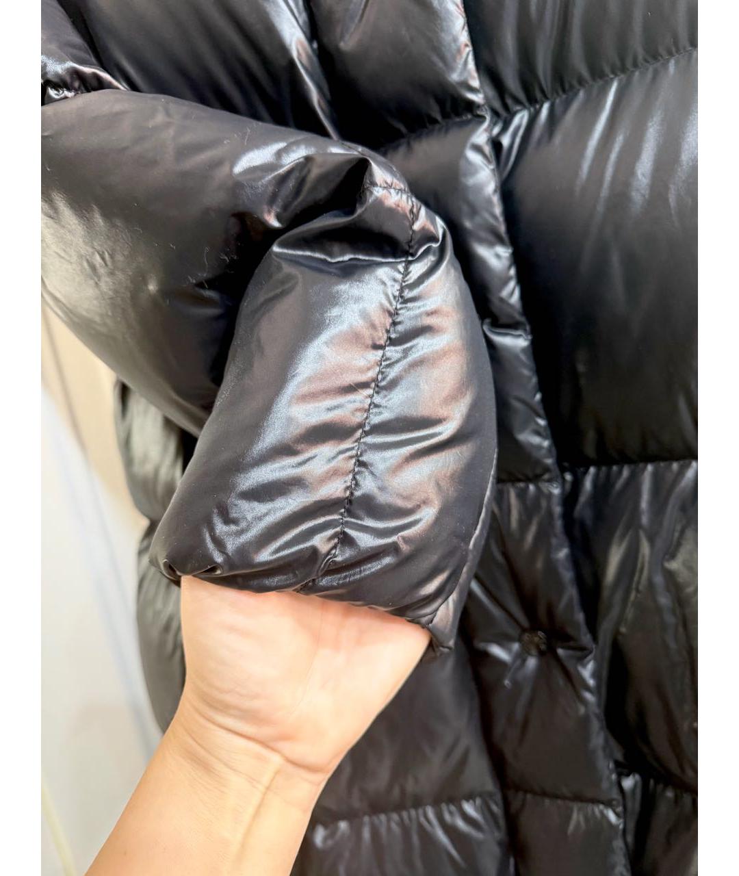 MONCLER Черный полиамидовый пуховик, фото 5