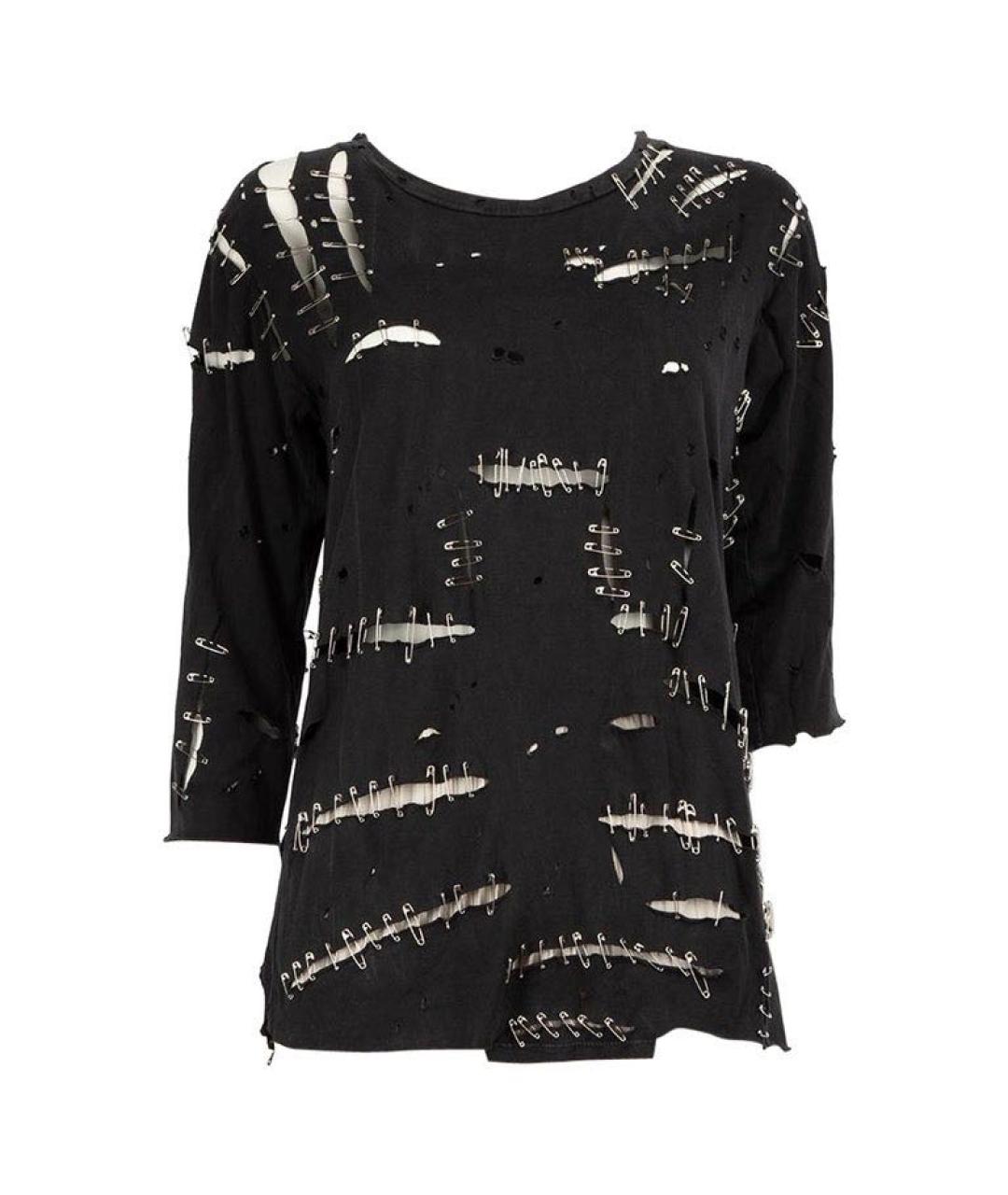 BALMAIN Черная хлопковая футболка, фото 6