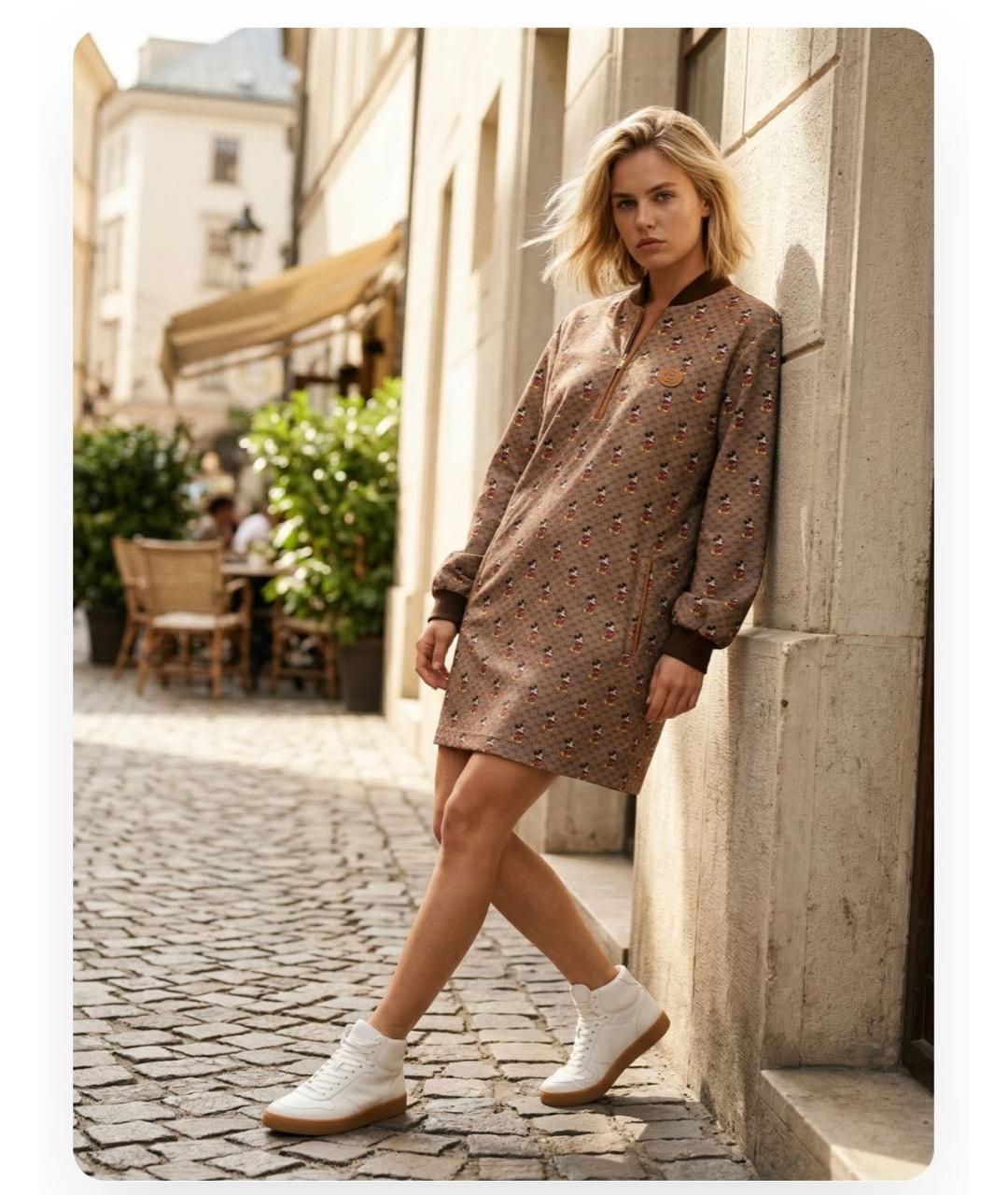 GUCCI Бежевое повседневное платье, фото 4