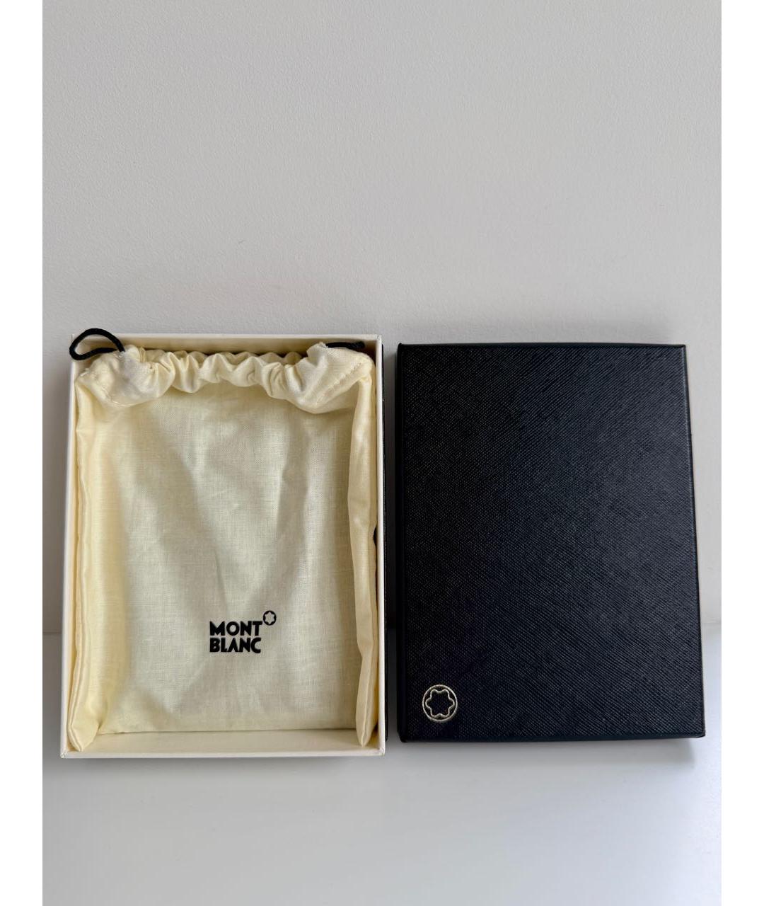 MONTBLANC Черная кожаная визитница, фото 5