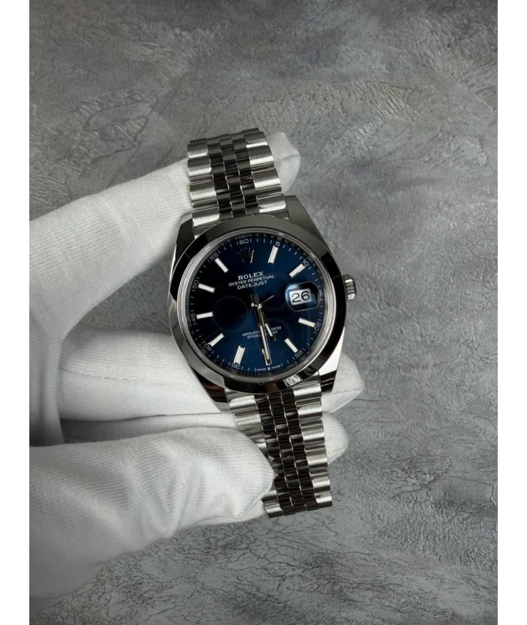 ROLEX Синие металлические часы, фото 2