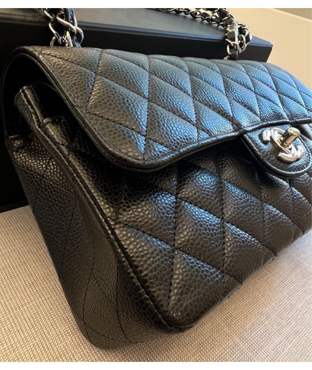 CHANEL Черная кожаная сумка через плечо, фото 7