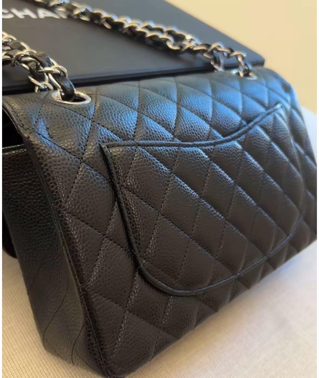 CHANEL Черная кожаная сумка через плечо, фото 8