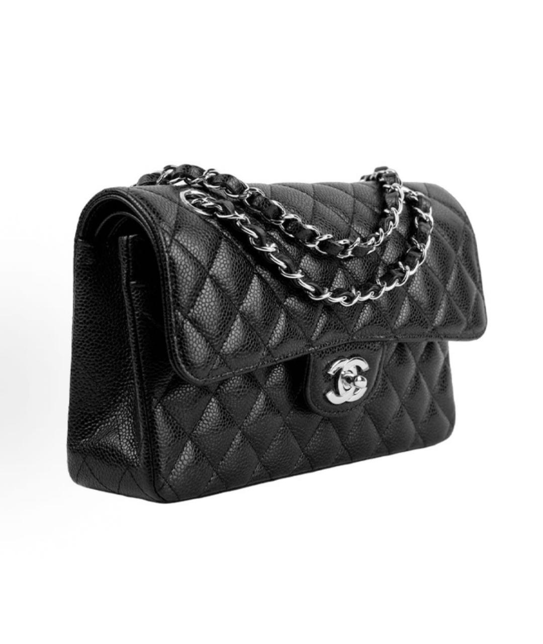 CHANEL Черная кожаная сумка через плечо, фото 2