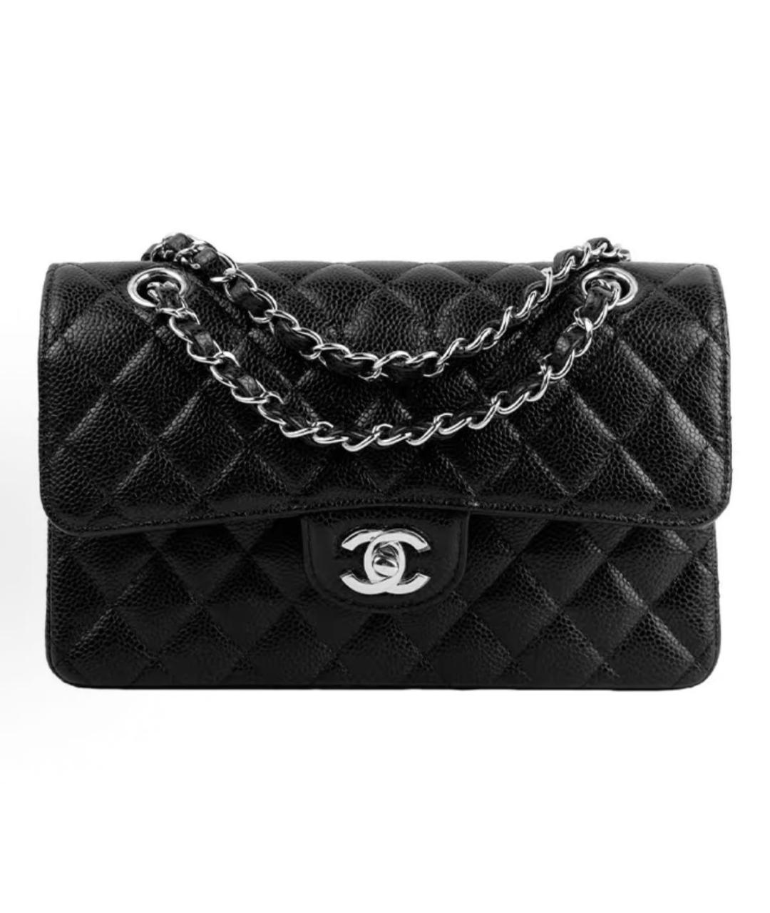 CHANEL Черная кожаная сумка через плечо, фото 9