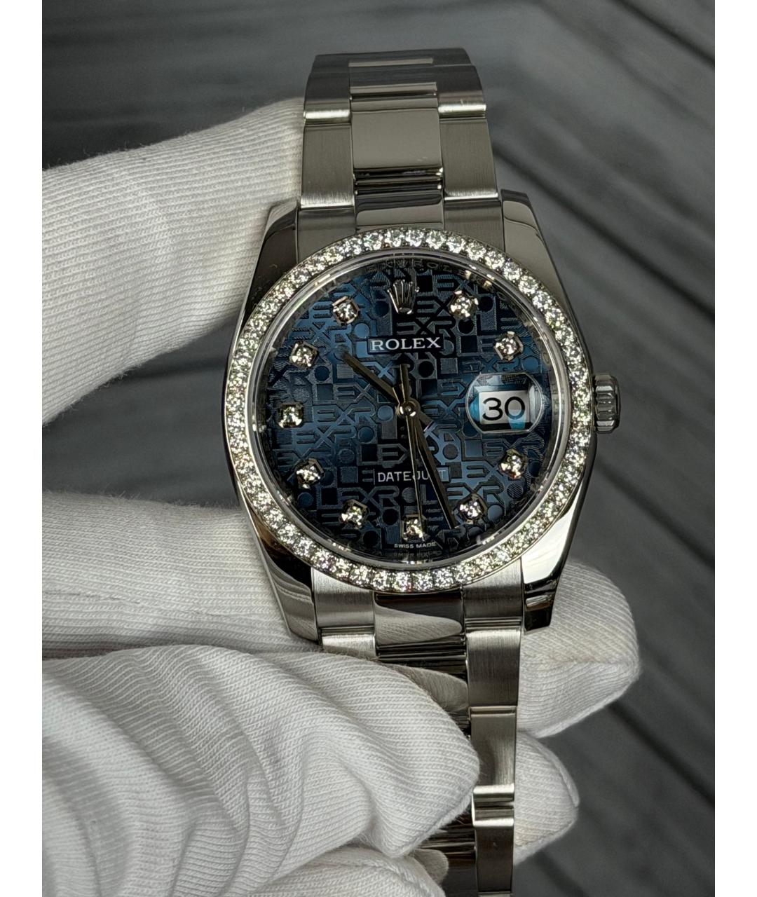 ROLEX Темно-синие часы, фото 3