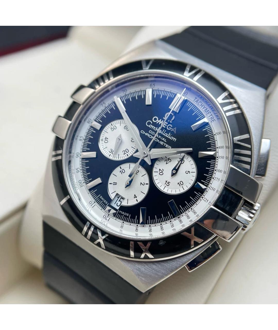 OMEGA Синие металлические часы, фото 2