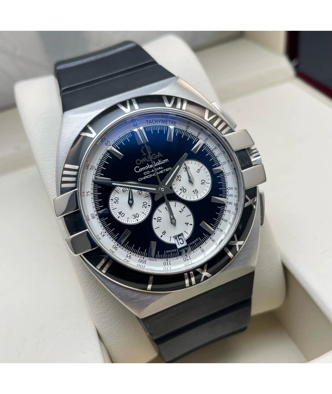 OMEGA Синие металлические часы, фото 3