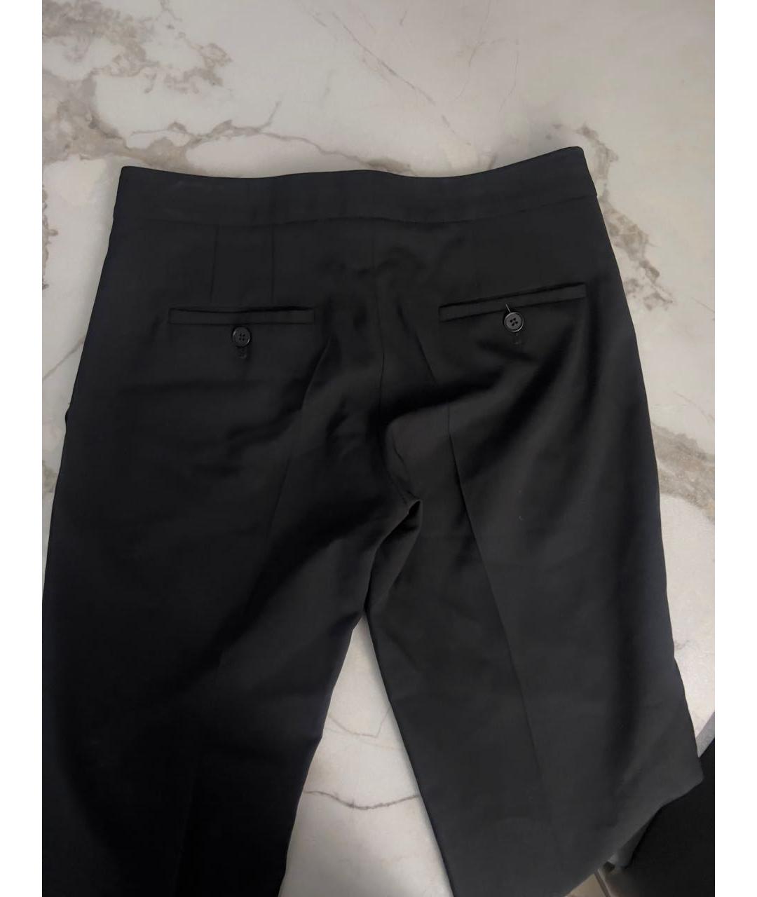 THEORY Черные полиэстеровые прямые брюки, фото 7