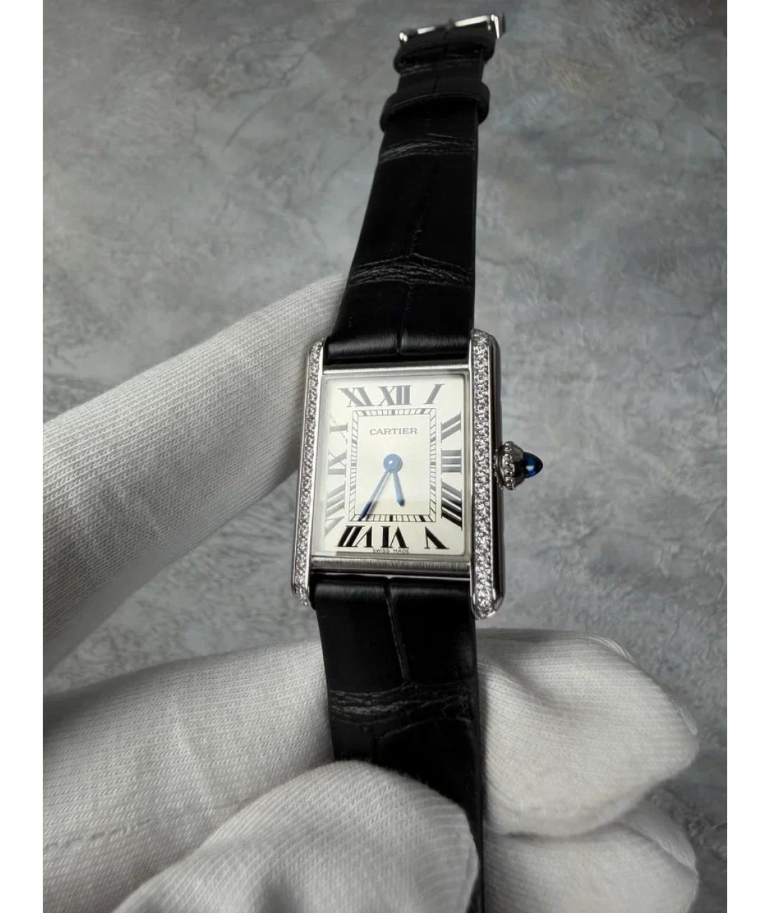 CARTIER Белые металлические часы, фото 2