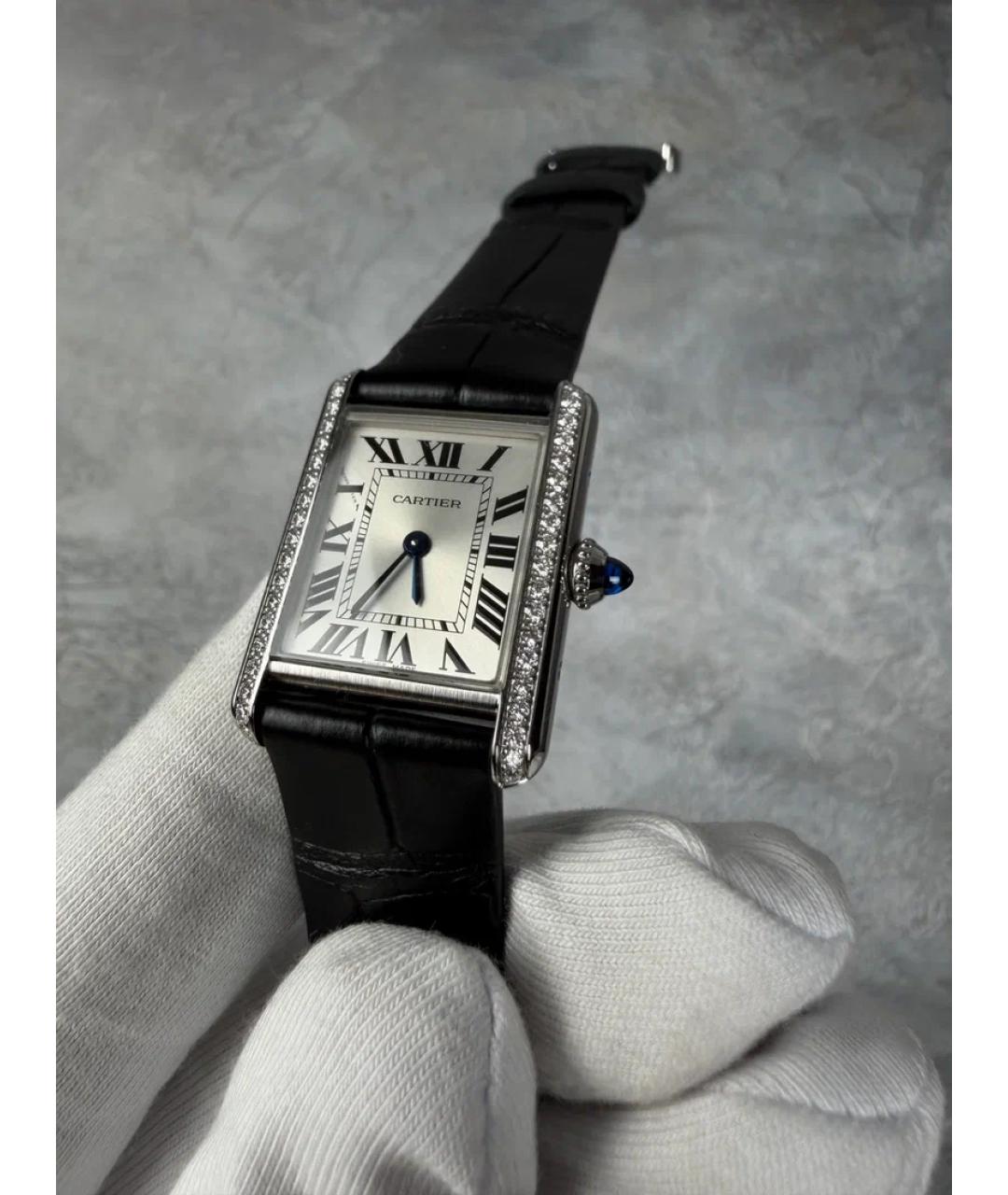 CARTIER Белые металлические часы, фото 5