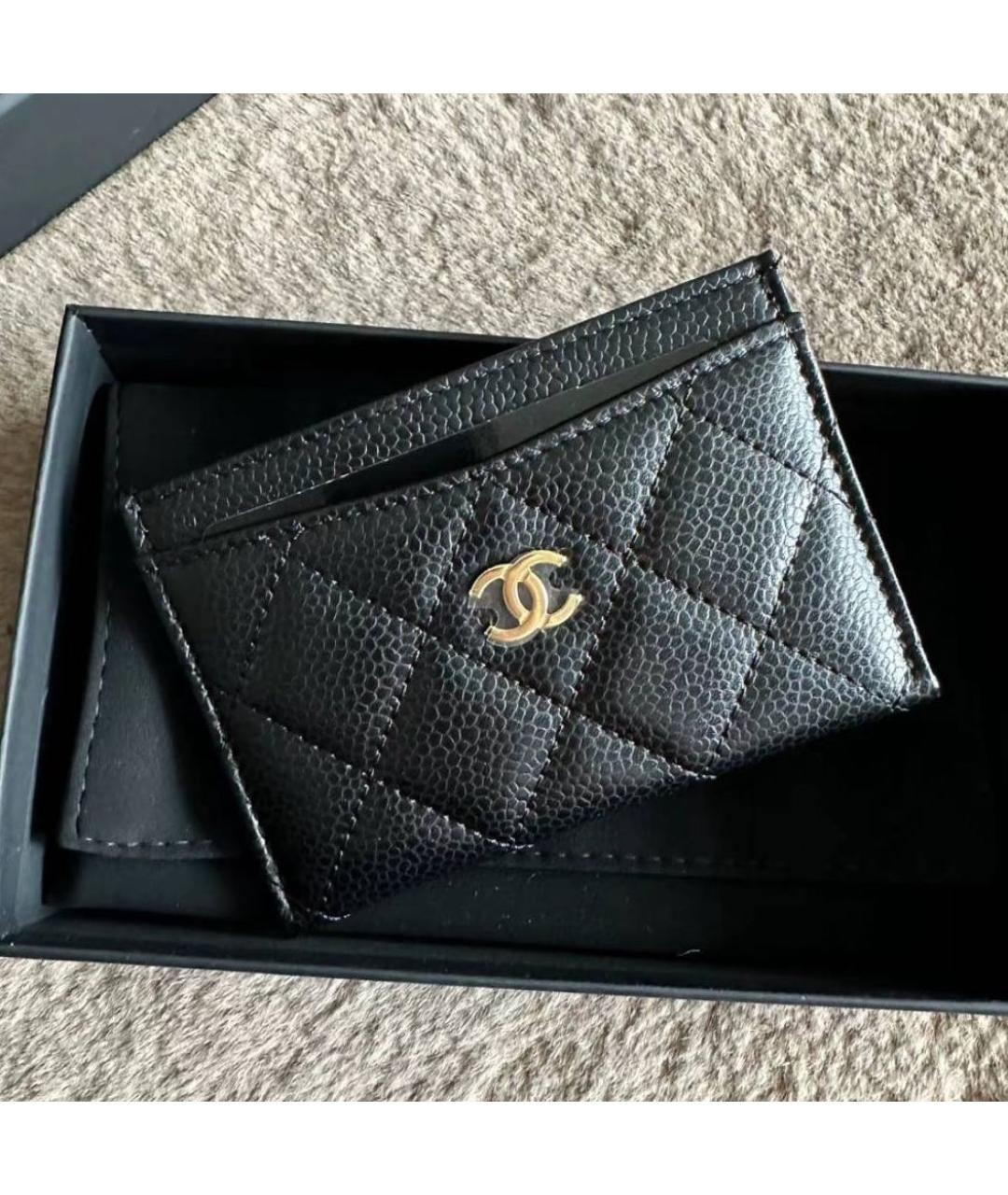 CHANEL Черный кожаный кардхолдер, фото 2