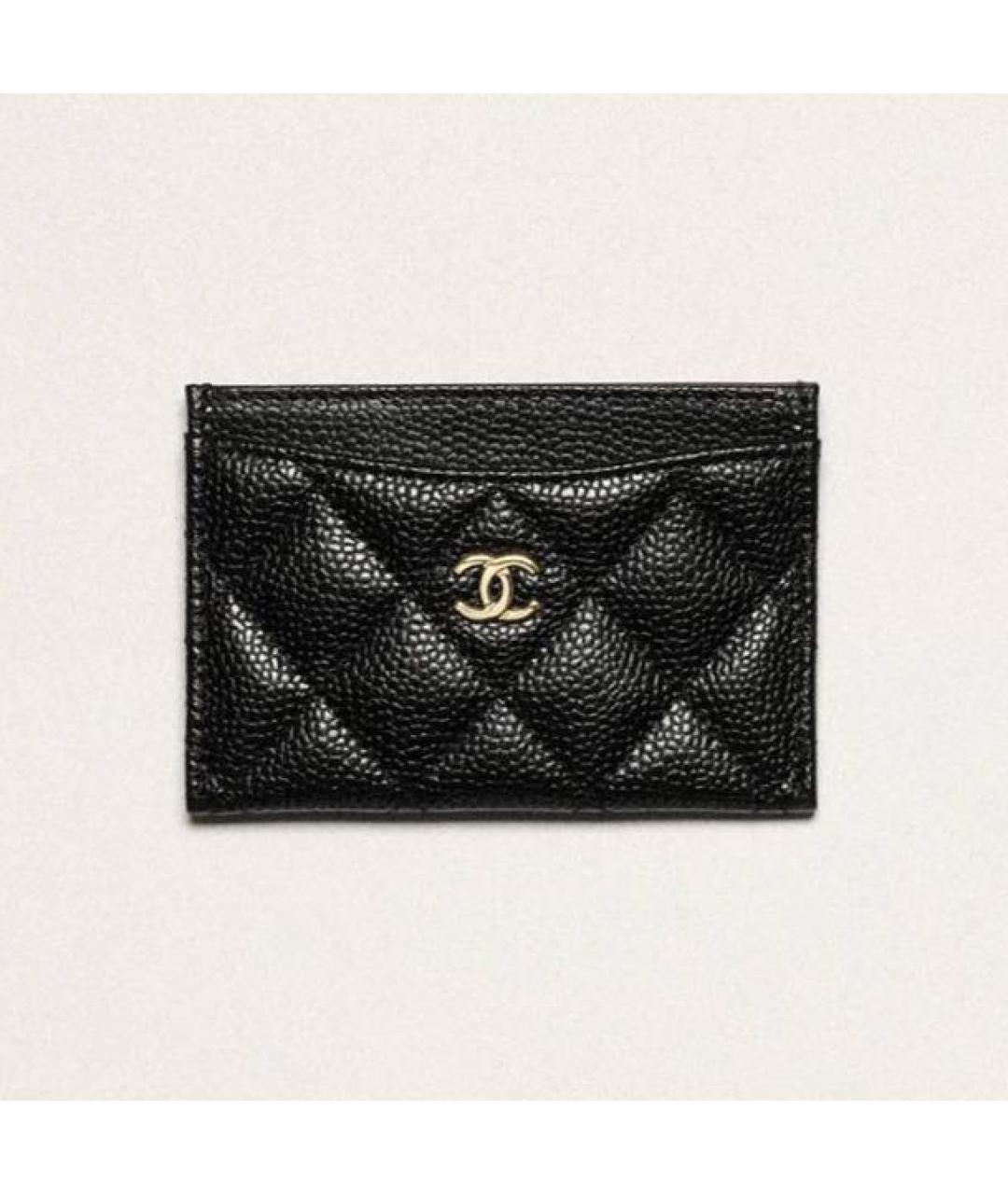 CHANEL Черный кожаный кардхолдер, фото 4