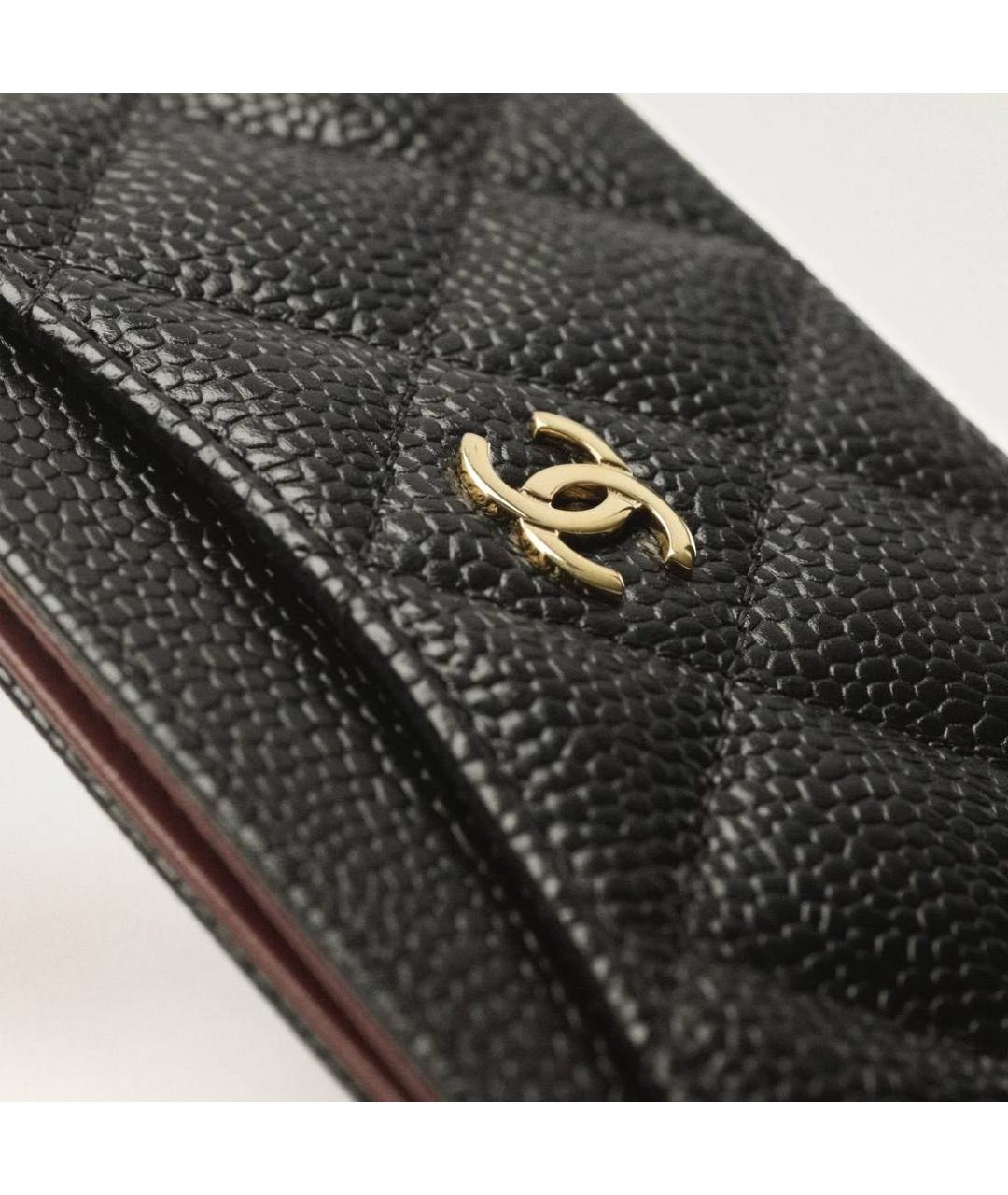 CHANEL Черный кожаный кардхолдер, фото 3