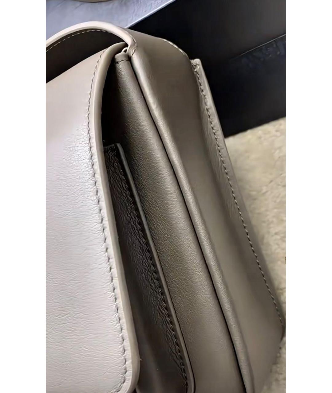 SAINT LAURENT Хаки кожаная сумка через плечо, фото 7