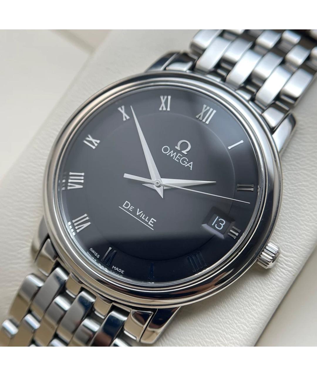 OMEGA Серебряные металлические часы, фото 2