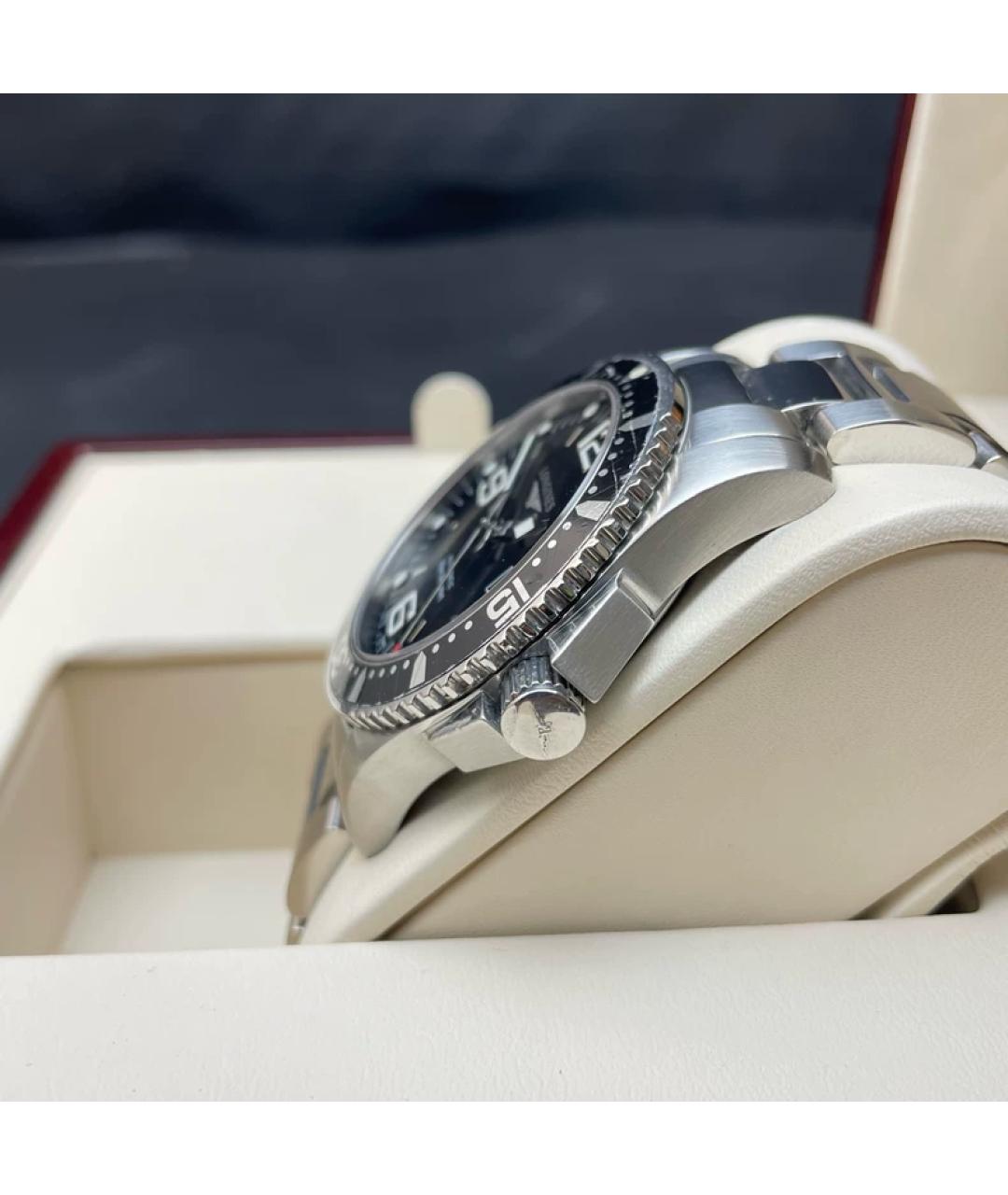 LONGINES Черные металлические часы, фото 5