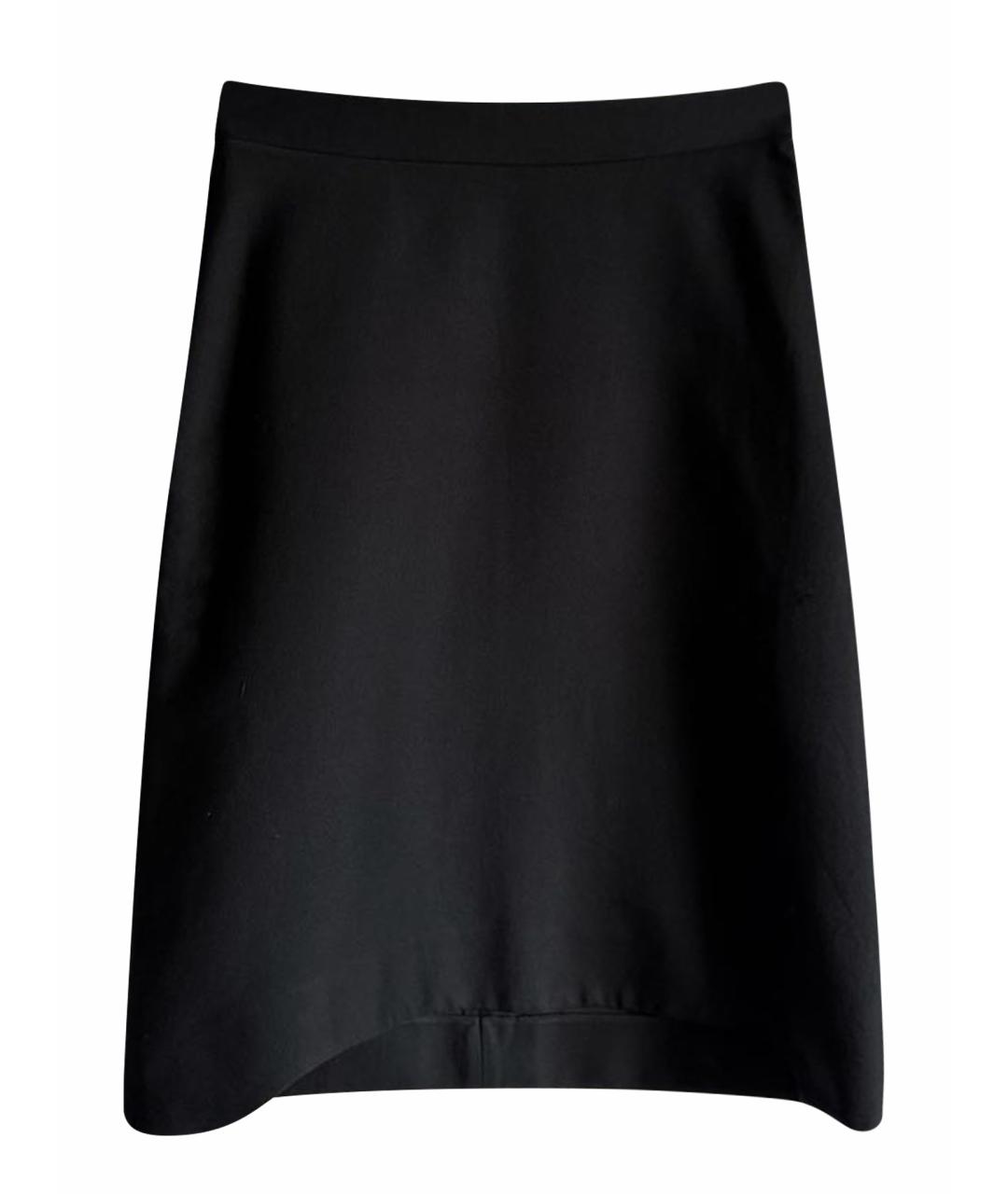 YVES SAINT LAURENT BEAUTY Черная шерстяная юбка миди, фото 1