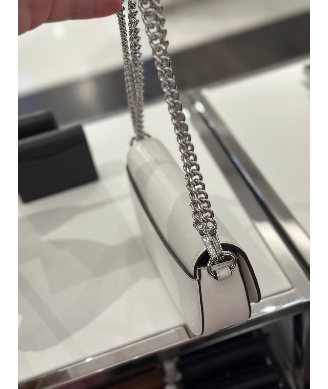 MICHAEL KORS Белая кожаная сумка через плечо, фото 6