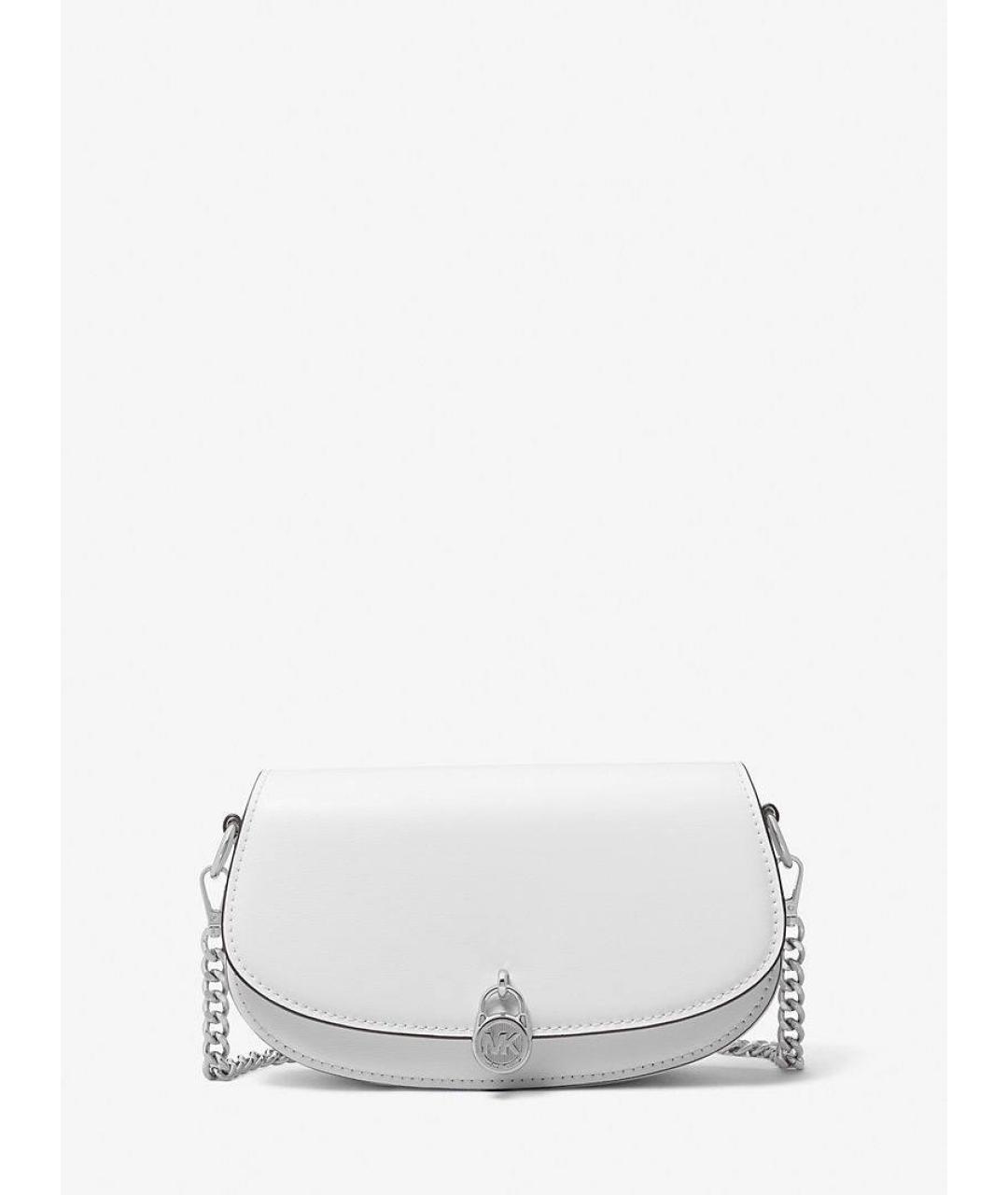 MICHAEL KORS Белая кожаная сумка через плечо, фото 8