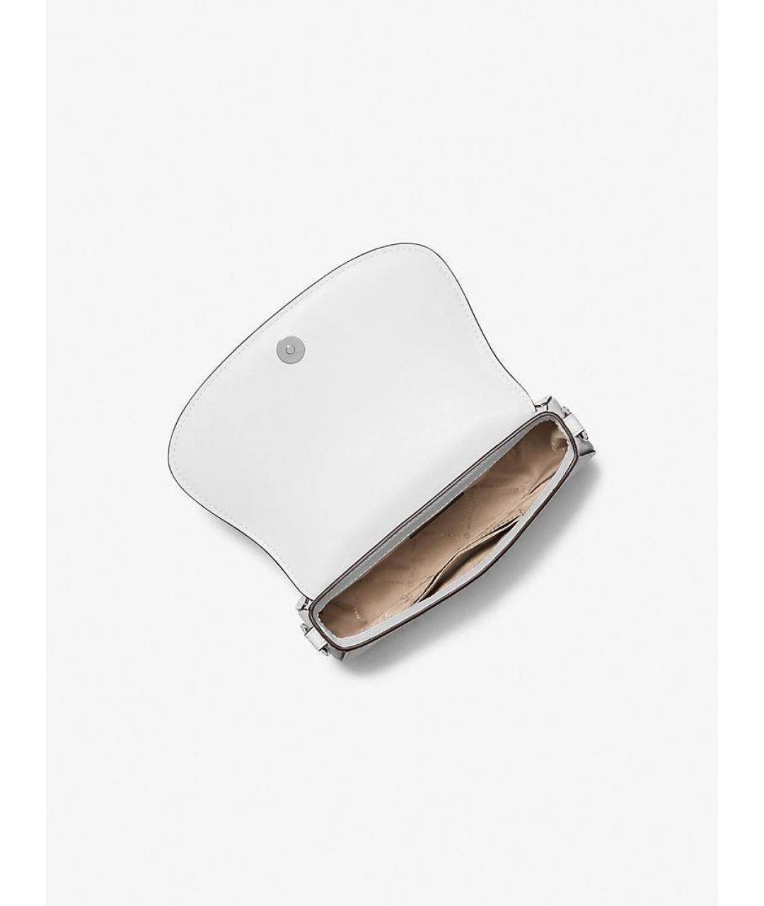 MICHAEL KORS Белая кожаная сумка через плечо, фото 2