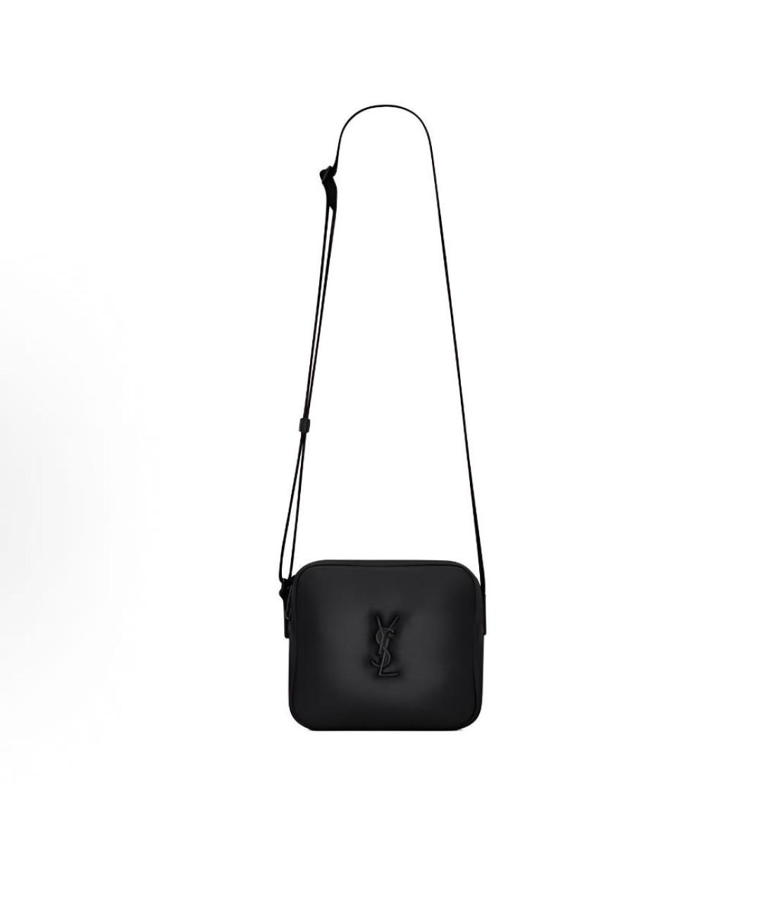 SAINT LAURENT Черная кожаная сумка на плечо, фото 9