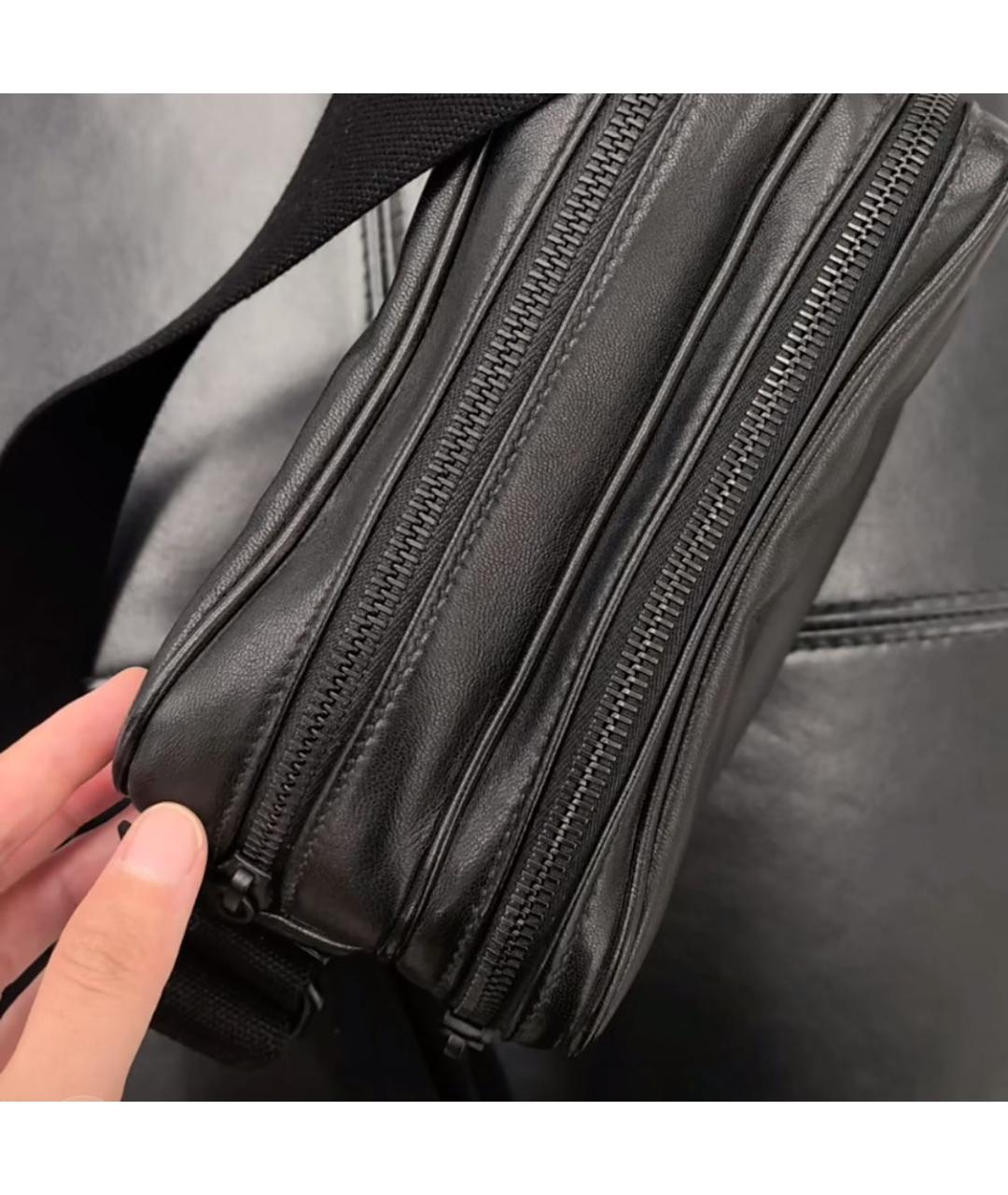 SAINT LAURENT Черная кожаная сумка на плечо, фото 7