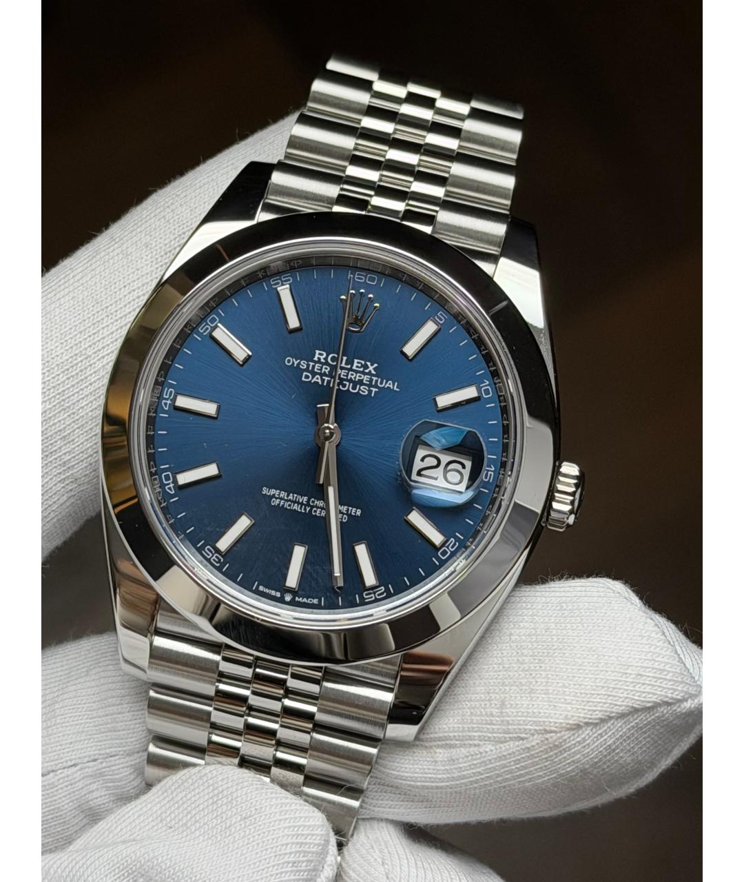 ROLEX Темно-синие часы, фото 3