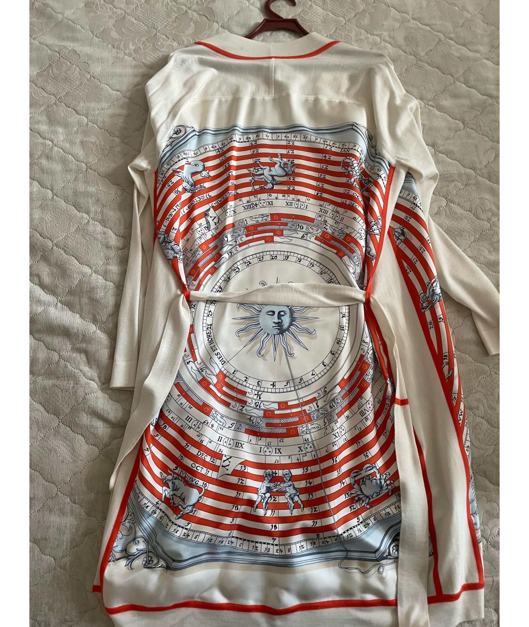 HERMES Белый шелковый кардиган, фото 2