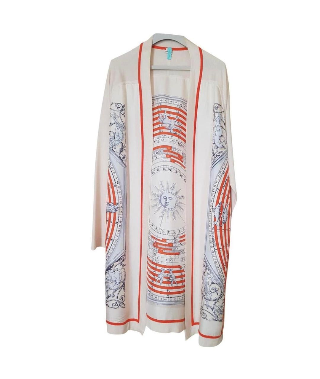 HERMES Белый шелковый кардиган, фото 7