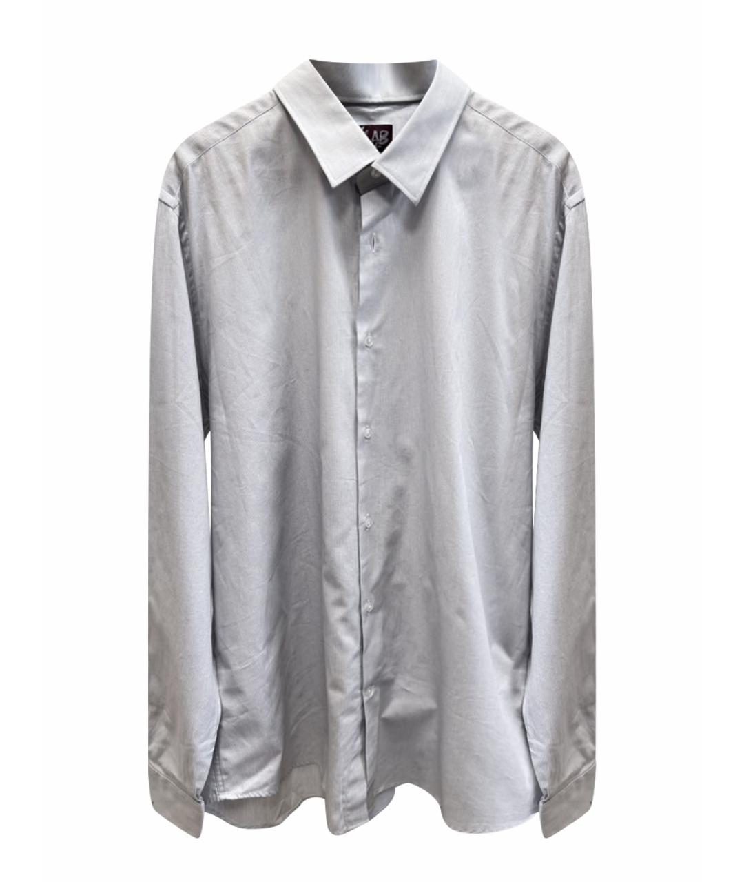 PAL ZILERI Серая хлопковая классическая рубашка, фото 1