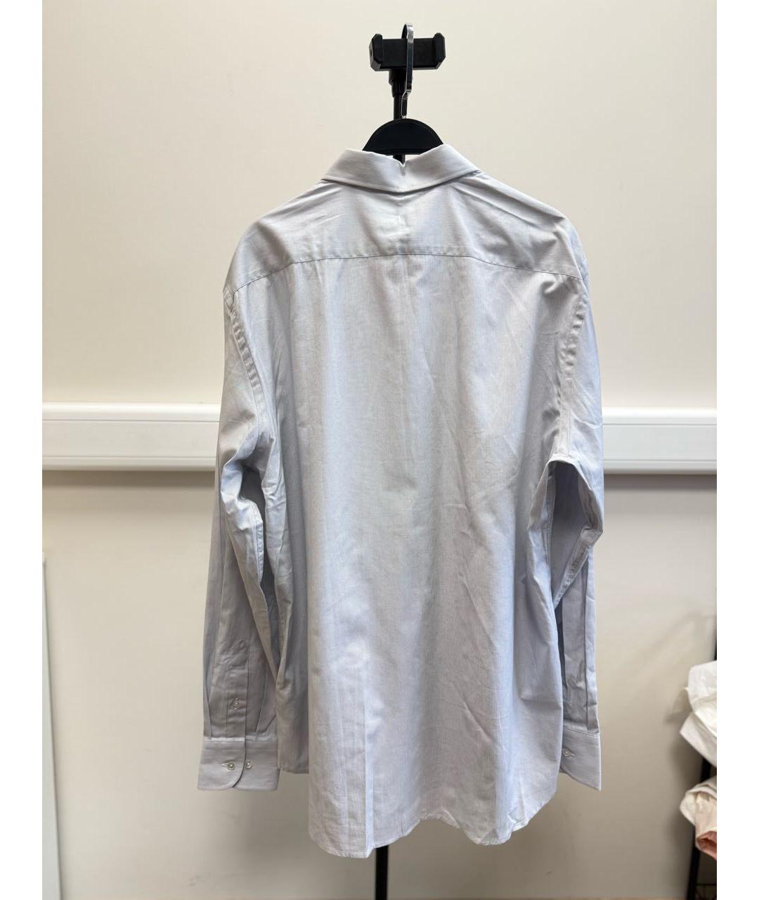 PAL ZILERI Серая хлопковая классическая рубашка, фото 3