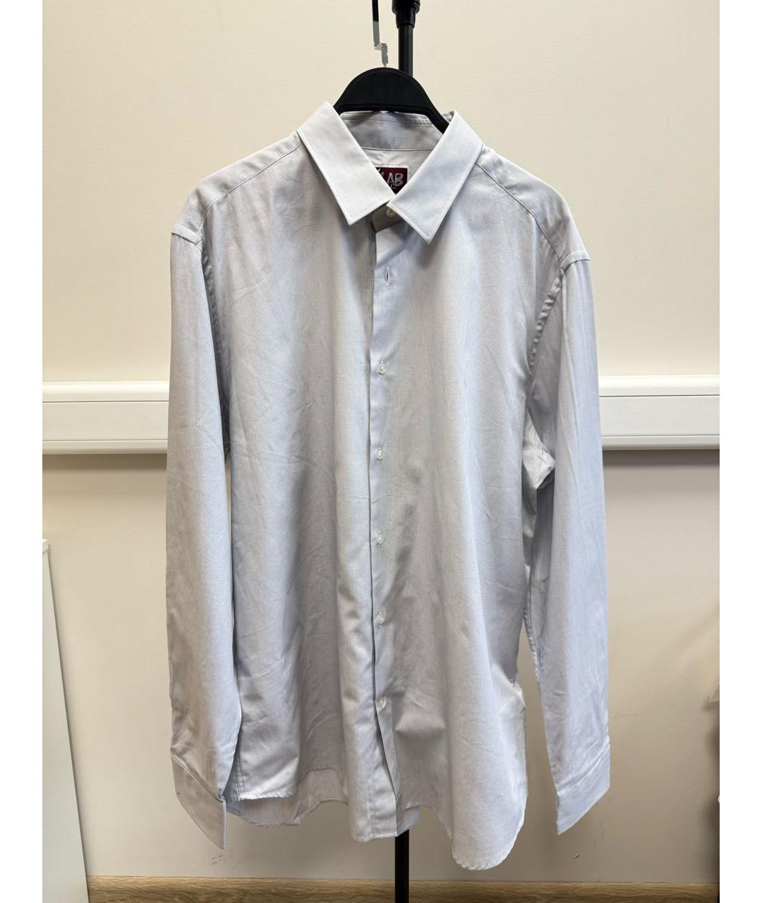 PAL ZILERI Серая хлопковая классическая рубашка, фото 6