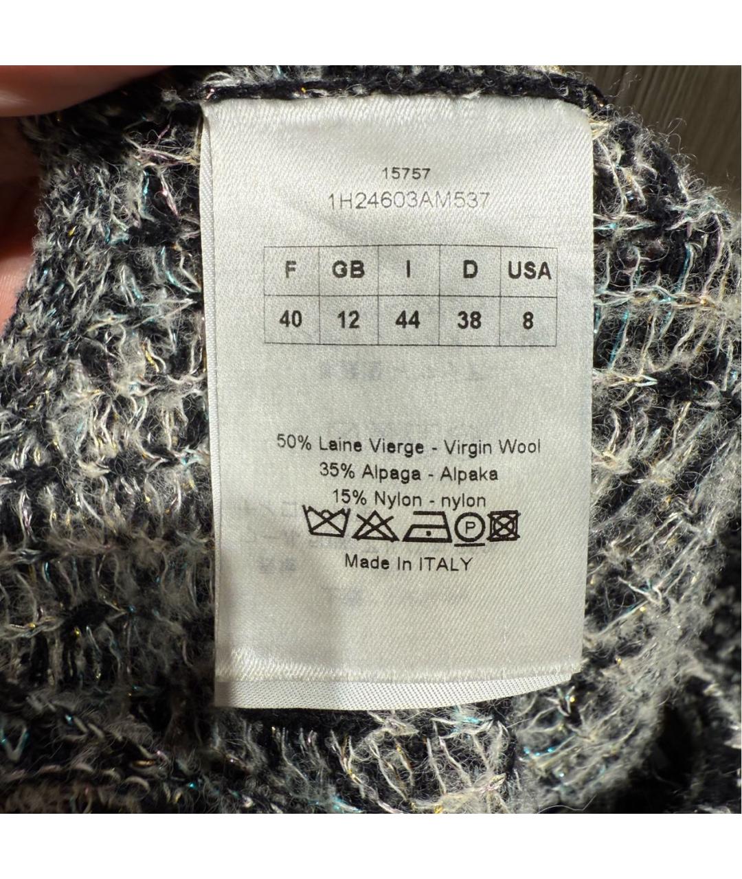 CHRISTIAN DIOR Серое шерстяное повседневное платье, фото 4