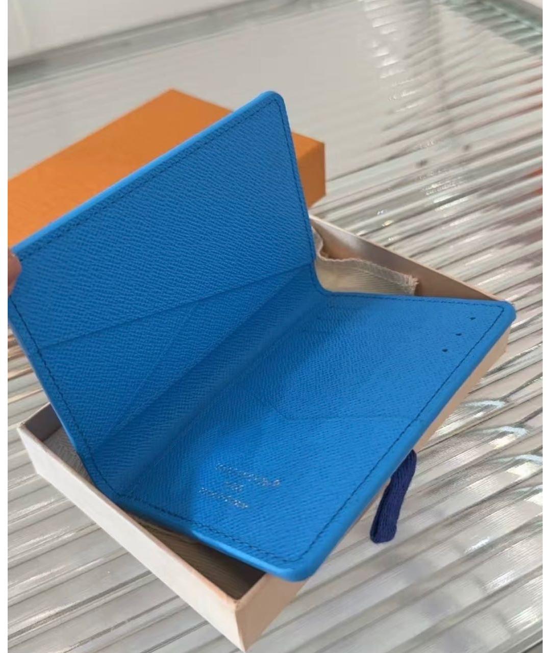 LOUIS VUITTON Голубой кошелек, фото 4