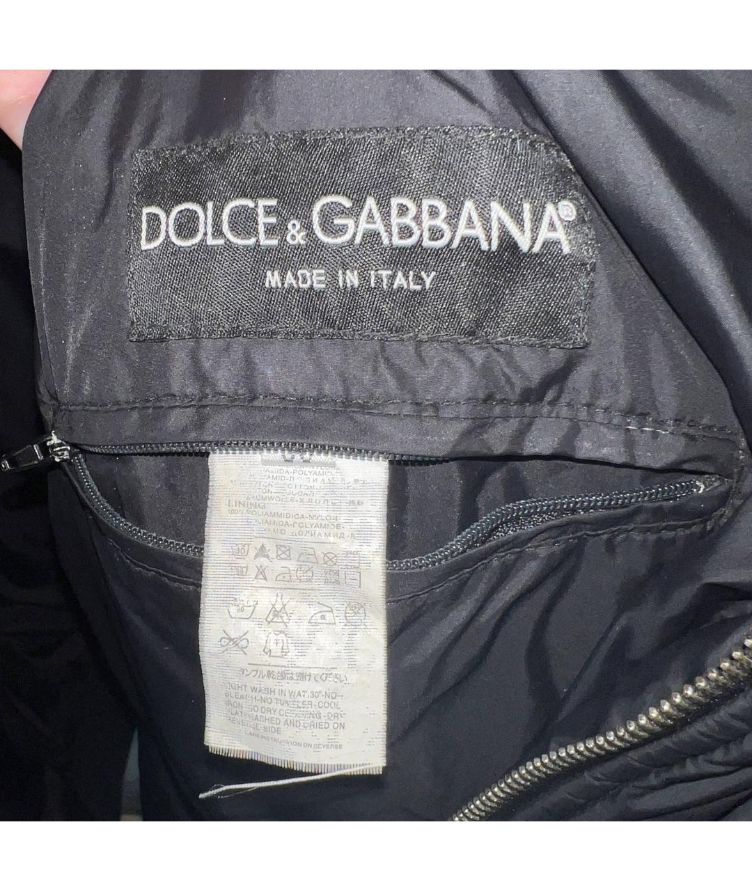 DOLCE&GABBANA Черная полиамидовая куртка, фото 3