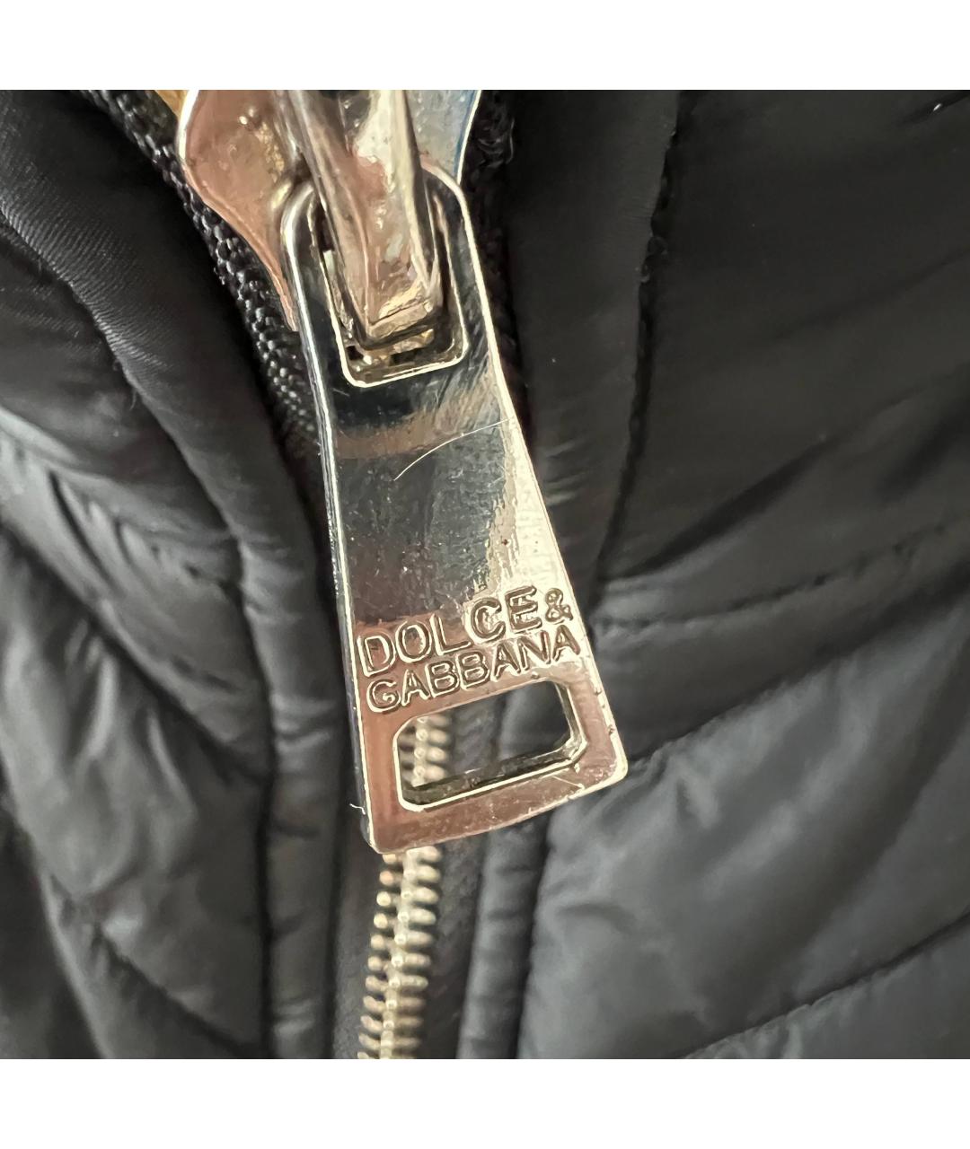 DOLCE&GABBANA Черная полиамидовая куртка, фото 4