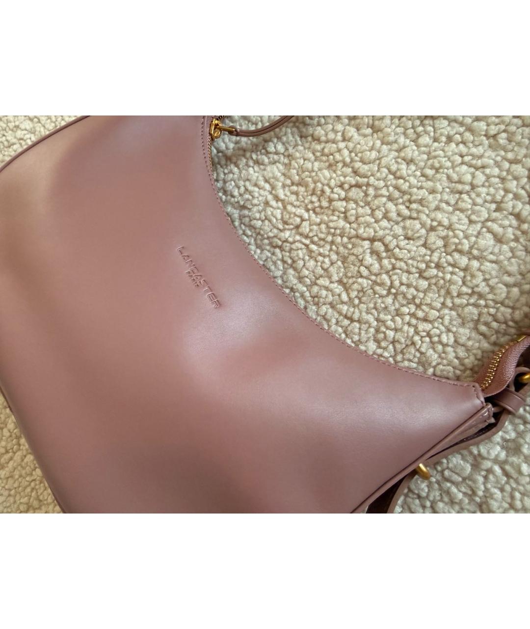 LANCASTER Розовая кожаная сумка через плечо, фото 4