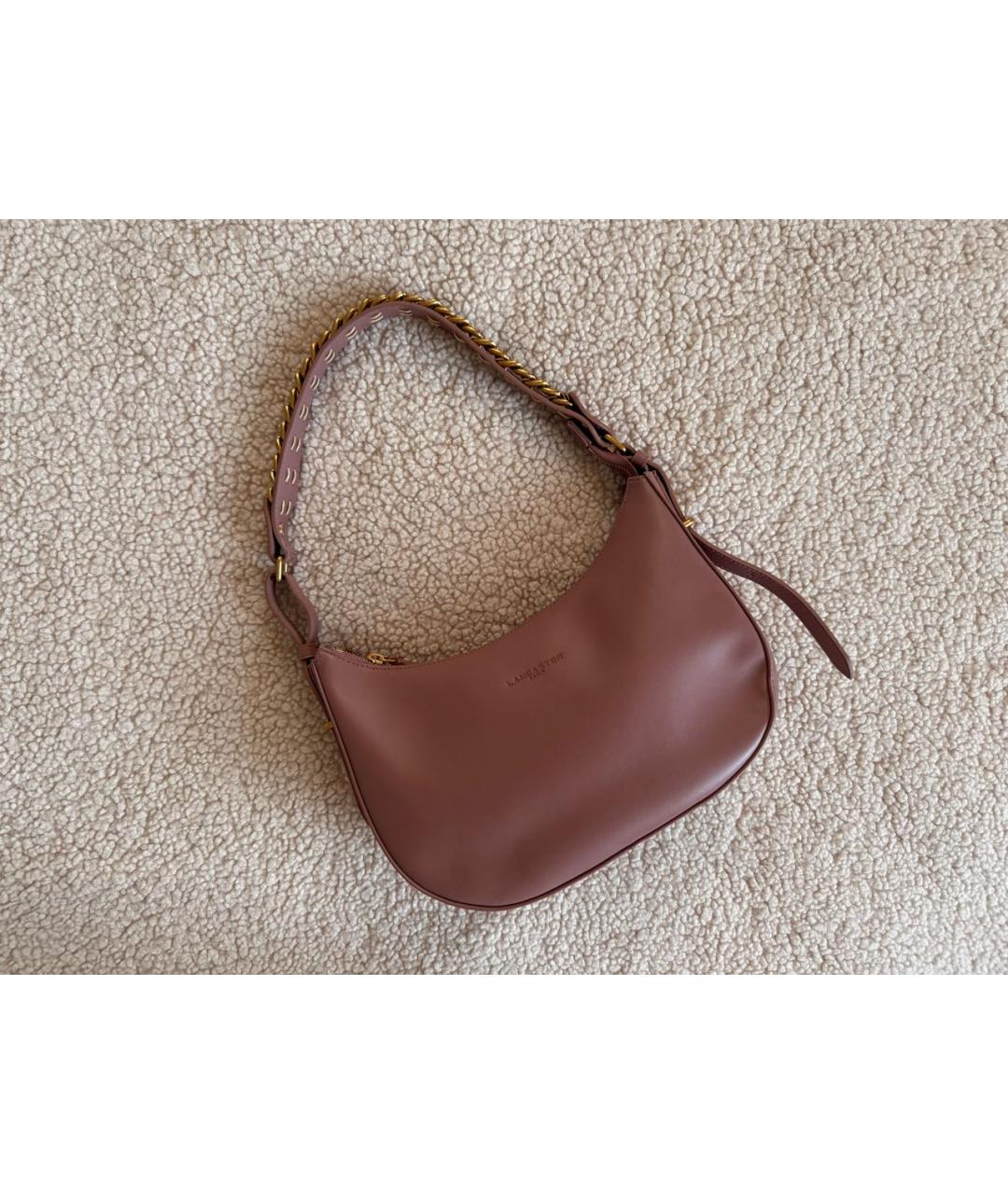 LANCASTER Розовая кожаная сумка через плечо, фото 9