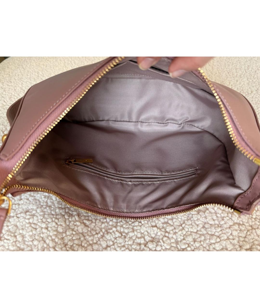 LANCASTER Розовая кожаная сумка через плечо, фото 5